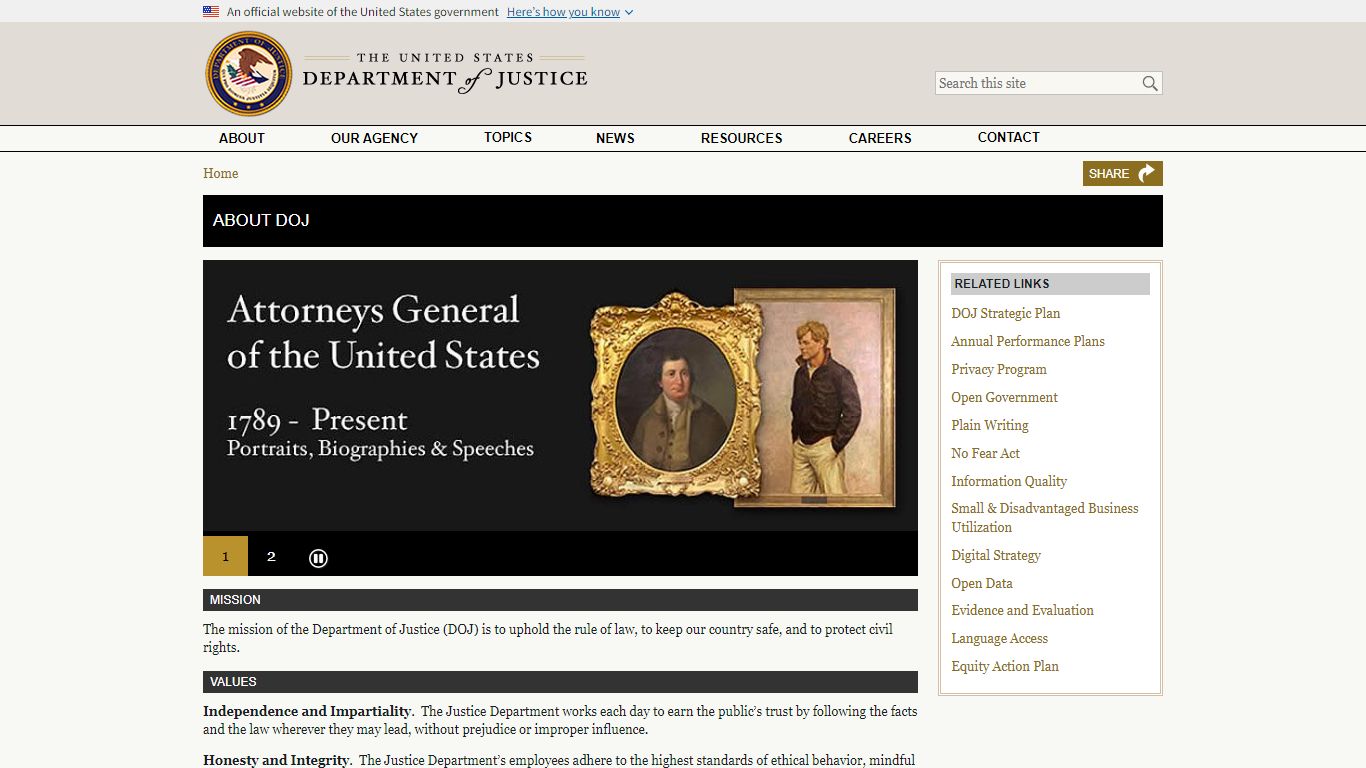About DOJ | DOJ | Department of Justice